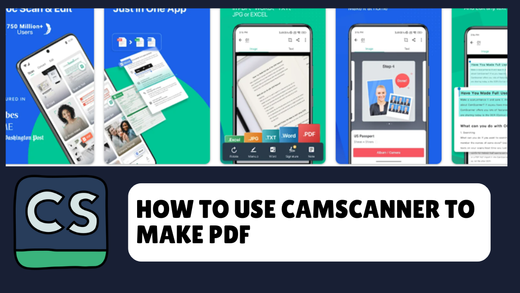 How to Use Camscanner to Make PDF